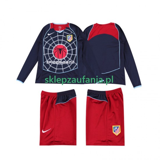 3-13 år Barn Atlético Madrid drakt 2005 Retro Borte 2004 Langermet
