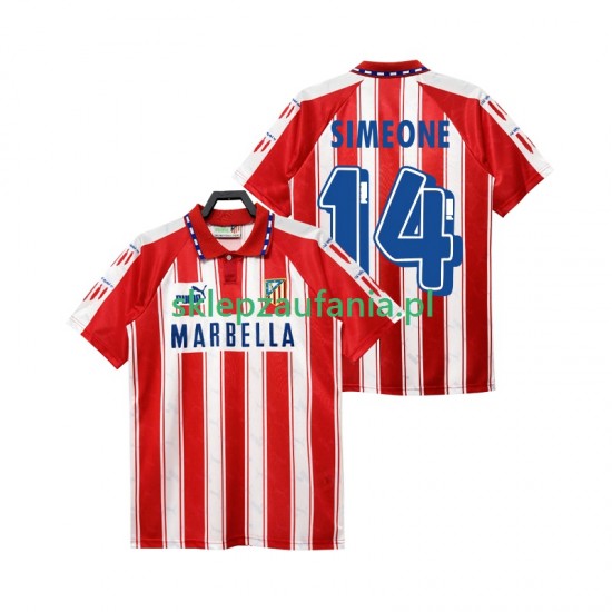 Herre Atlético Madrid drakt SIMEONE 14 1995 Retro Hjemme 1994 Korte Ermer