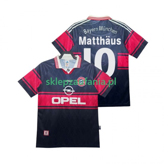 Herre FC Bayern München drakt Matthas 10 1997 Retro Hjemme 1999 Korte Ermer