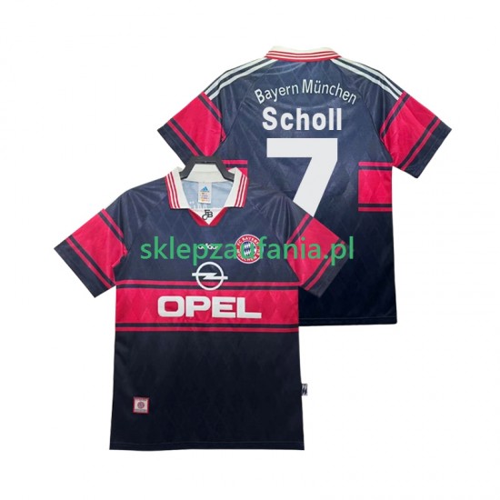 Herre FC Bayern München drakt Scholl 7 1997 Retro Hjemme 1999 Korte Ermer