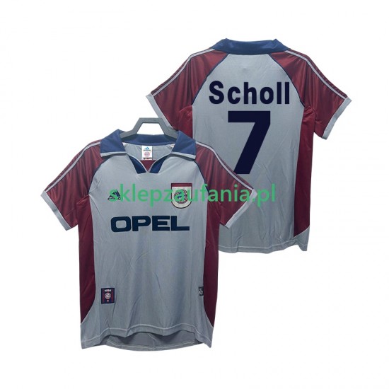 Herre FC Bayern München drakt Scholl 7 1998 Retro Tredje 1999 Korte Ermer