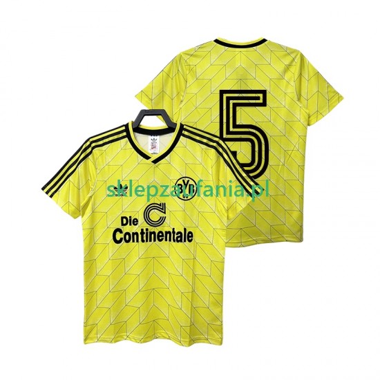 Herre Borussia Dortmund drakt 5 1988 1989 Retro Hjemme Korte Ermer
