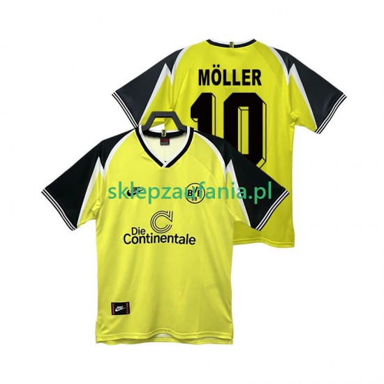 Herre Borussia Dortmund drakt Moller 10 1995 1996 Retro Hjemme Korte Ermer