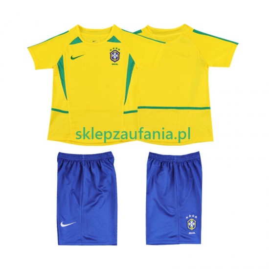 3-13 år Barn Brasil drakt 2002 Retro Hjemme Korte Ermer