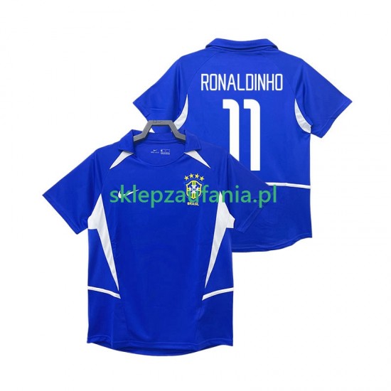 Herre Brasil drakt RONALDINHO 11 2002 Retro Borte Korte Ermer