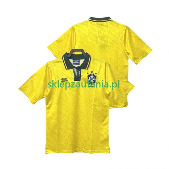 Herre Brasil drakt 1991 1993 Retro Hjemme Korte Ermer