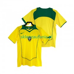 Herre Brasil drakt Retro Hjemme 2004 Korte Ermer