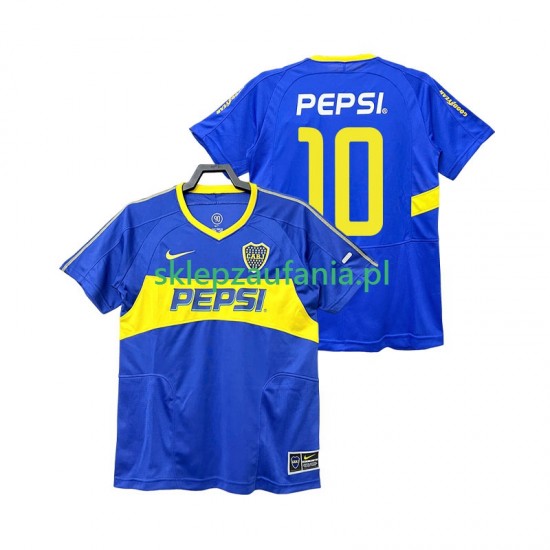 Herre CA Boca Juniors drakt PEPSI 10 2003 Retro Hjemme 2004 Korte Ermer