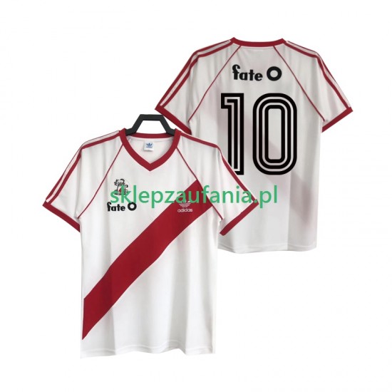 Herre CA River Plate drakt 10 1986 Retro Hjemme Korte Ermer