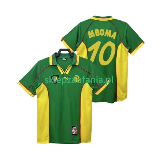 Herre Kamerun drakt MBOBA 10 1998 Retro Hjemme Korte Ermer