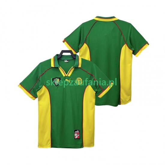 Herre Kamerun drakt 1998 Retro Hjemme Korte Ermer