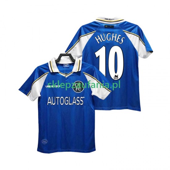 Herre Chelsea drakt HUGHES 10 1997 Retro Hjemme 1999 Korte Ermer