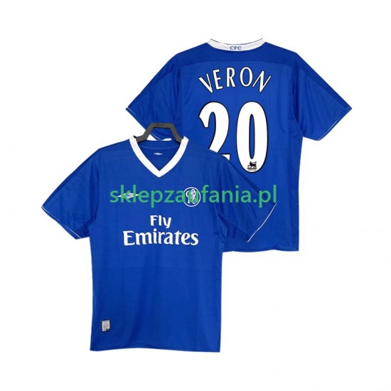 Herre Chelsea drakt VERON 20 2003 2005 Retro Hjemme Korte Ermer
