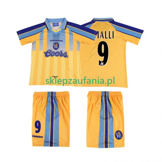 3-13 år Barn Chelsea drakt VIALLI 9 1995 1997 Retro Borte Korte Ermer
