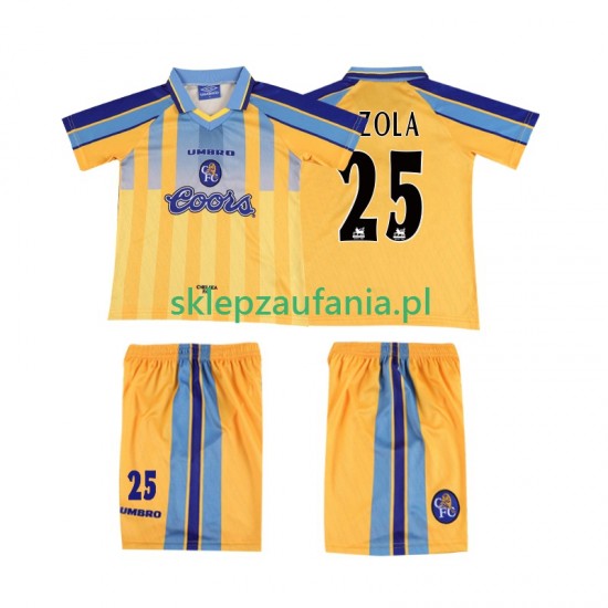 3-13 år Barn Chelsea drakt ZOLA 25 1995 1997 Retro Borte Korte Ermer