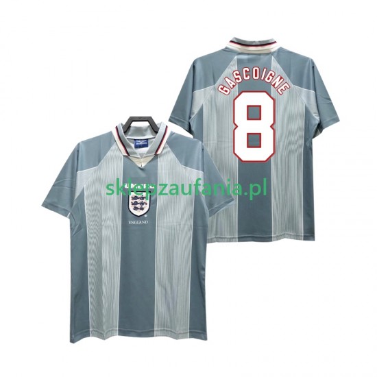 Herre England drakt CASCOIGNE 8 1996 Retro Borte Korte Ermer
