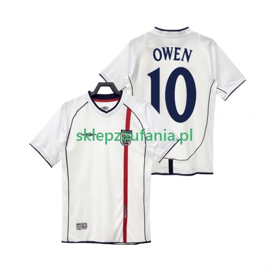 Herre England drakt OWEN 10 2002 Retro Hjemme Korte Ermer