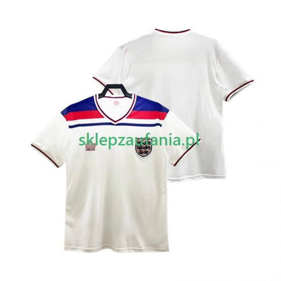 Herre England drakt 1982 Retro Hjemme Korte Ermer