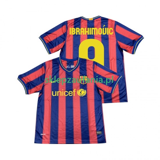 Herre FC Barcelona drakt Ibrahimovic 9 2009 Retro Hjemme 2010 Korte Ermer