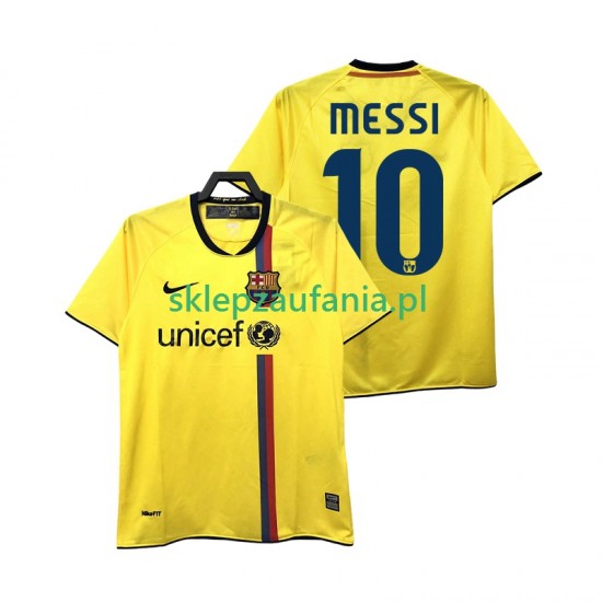 Herre FC Barcelona drakt Lionel Messi 10 2009 Retro Borte 2008 Korte Ermer