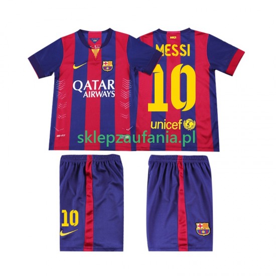 3-13 år Barn FC Barcelona drakt Lionel Messi 10 2014 2015 Retro Hjemme Korte Ermer