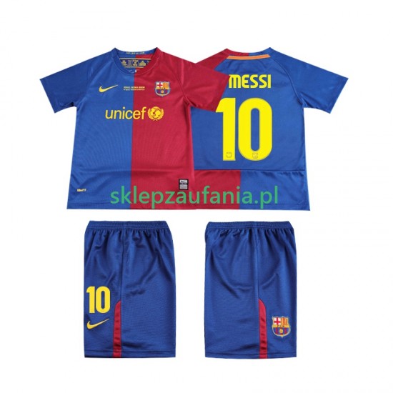 3-13 år Barn FC Barcelona drakt Lionel Messi 10 Champions League 2009 Retro Hjemme 2008 Korte Ermer