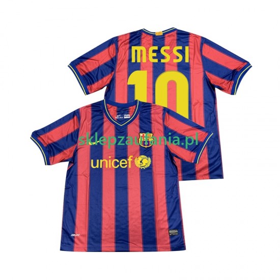 Herre FC Barcelona drakt Lionel Messi 10 2009 Retro Hjemme 2010 Korte Ermer