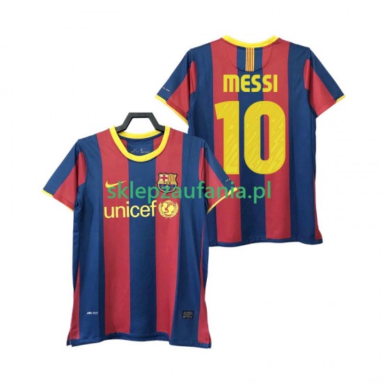 Herre FC Barcelona drakt Lionel Messi 10 Retro Hjemme 2010 2011 Korte Ermer