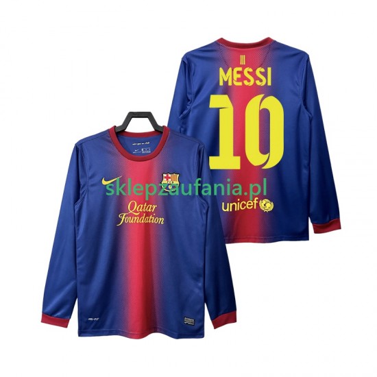 Herre FC Barcelona drakt Lionel Messi 10 2012 2013 Retro Hjemme Langermet