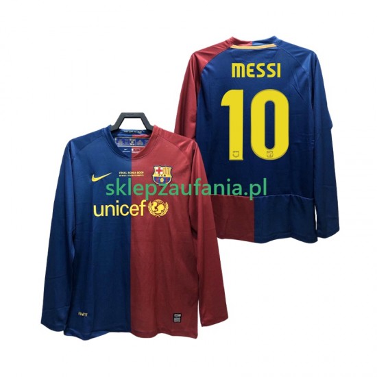 Herre FC Barcelona drakt Lionel Messi 10 Champions League 2009 Retro Hjemme 2008 Langermet