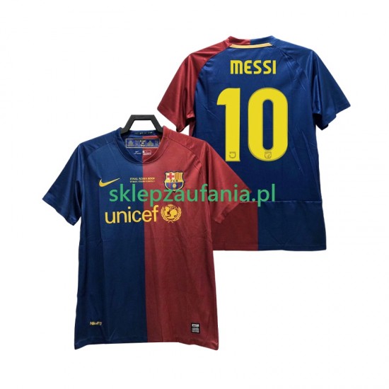 Herre FC Barcelona drakt Lionel Messi 10 Champions League 2009 Retro Hjemme 2008 Korte Ermer