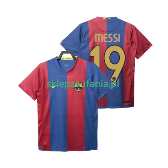 Herre FC Barcelona drakt Lionel Messi 19 2007 Retro Hjemme 2006 Korte Ermer