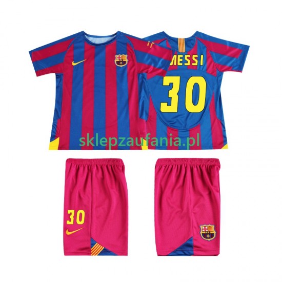 3-13 år Barn FC Barcelona drakt Lionel Messi 30 Champions League 2005 Retro Hjemme 2006 Korte Ermer