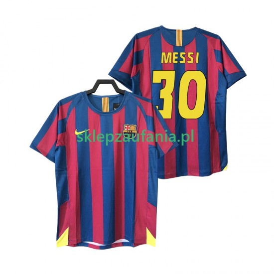 Herre FC Barcelona drakt Lionel Messi 30 2005 Retro Hjemme 2006 Korte Ermer