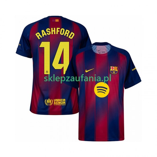 Herre FC Barcelona drakt Marcus Rashford 14 Hjemme 2025-2026 Korte Ermer