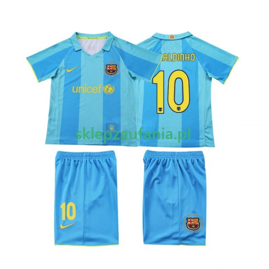 3-13 år Barn FC Barcelona drakt RONALDINHO 10 2007 Retro Borte 2008 Korte Ermer