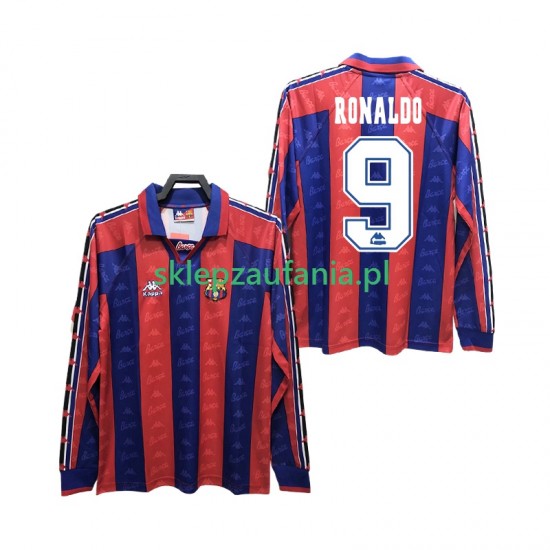 Herre FC Barcelona drakt RONALDO 9 1996 1997 Retro Hjemme Langermet