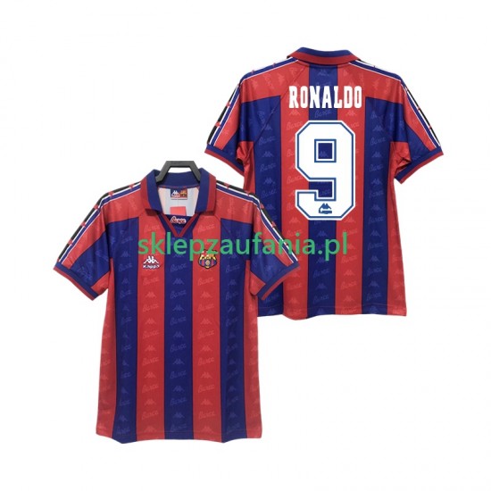 Herre FC Barcelona drakt RONALDO 9 1996 1997 Retro Hjemme Korte Ermer