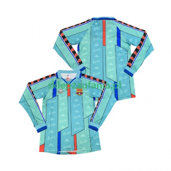 Herre FC Barcelona drakt 1996 1997 Retro Borte Langermet