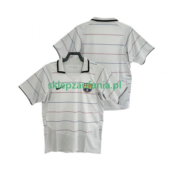 Herre FC Barcelona drakt 2003 Retro Borte 2004 Korte Ermer