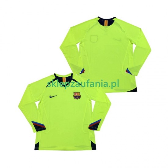 Herre FC Barcelona drakt 2005 Retro Borte 2006 Langermet