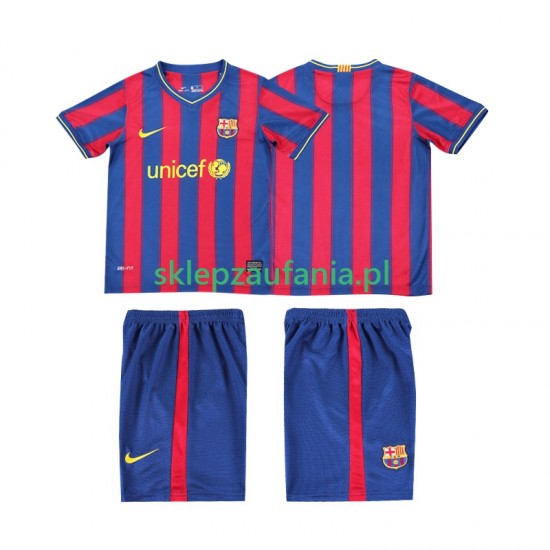3-13 år Barn FC Barcelona drakt 2009 Retro Hjemme 2010 Korte Ermer