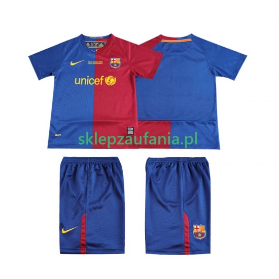 3-13 år Barn FC Barcelona drakt Champions League 2009 Retro Hjemme 2008 Korte Ermer