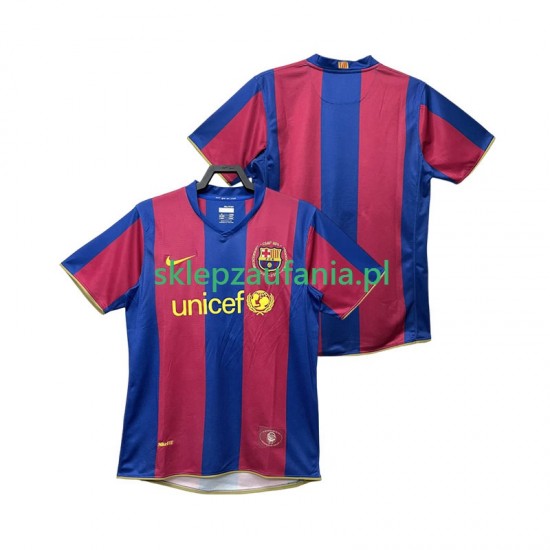Herre FC Barcelona drakt 2007 Retro Hjemme 2008 Korte Ermer