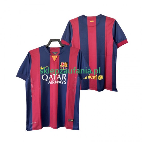 Herre FC Barcelona drakt 2014 2015 Retro Hjemme Korte Ermer