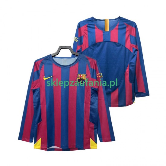 Herre FC Barcelona drakt Champions League 2005 Retro Hjemme 2006 Langermet