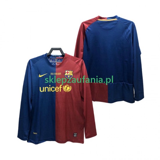 Herre FC Barcelona drakt Champions League 2009 Retro Hjemme 2008 Langermet