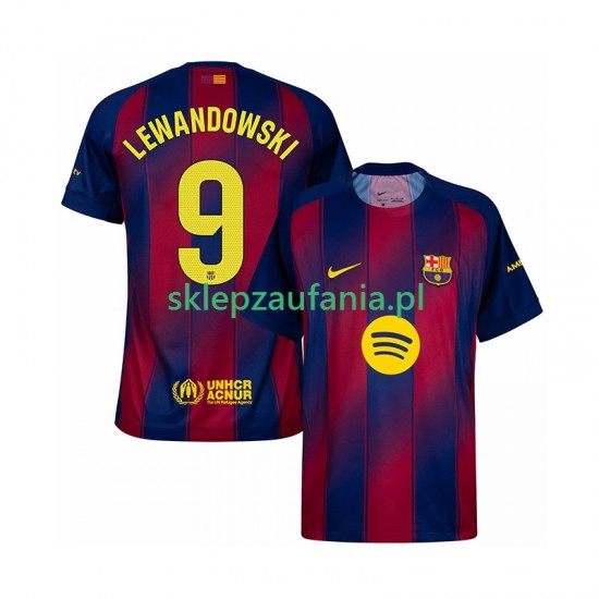 Herre FC Barcelona drakt Robert Lewandowski 9 Hjemme 2025-2026 Korte Ermer