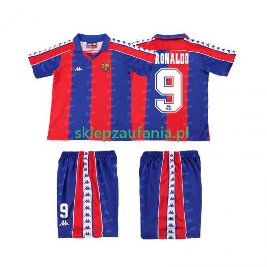 3-13 år Barn FC Barcelona drakt Ronaldo 9 1992 1995 Retro Hjemme Korte Ermer