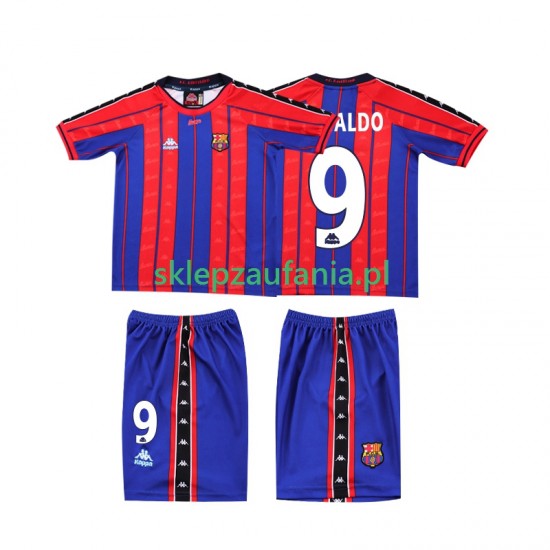 3-13 år Barn FC Barcelona drakt Ronaldo 9 1997 1998 Retro Hjemme Korte Ermer